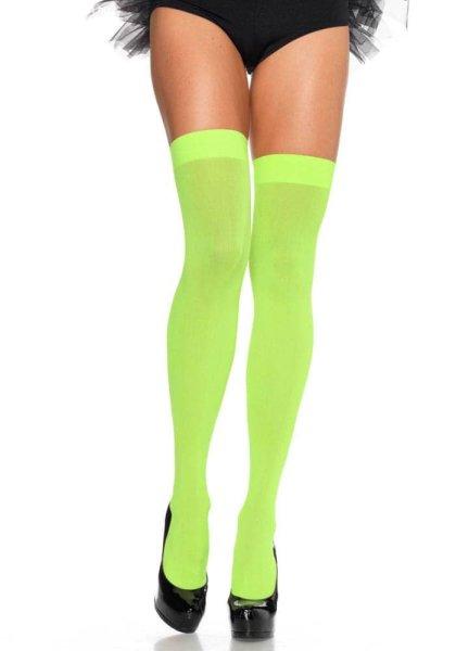  Nylon Over The Knee - NEON GREEN - O/S - HOSIERY 