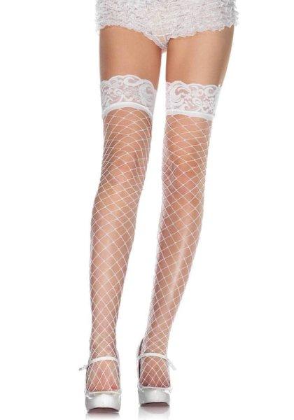  Fence Net Stocking - WHITE - O/S - HOSIERY 