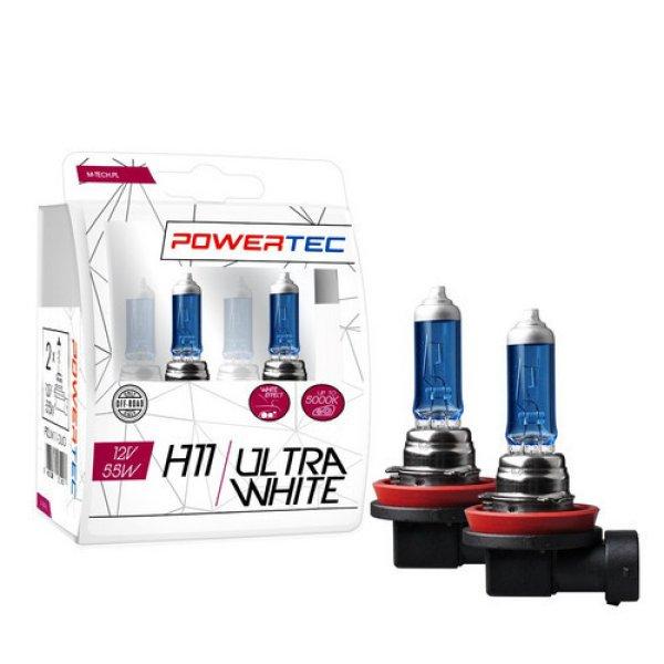 M-Tech, Powertec, H11+100% Izzó Ultra White, Pár