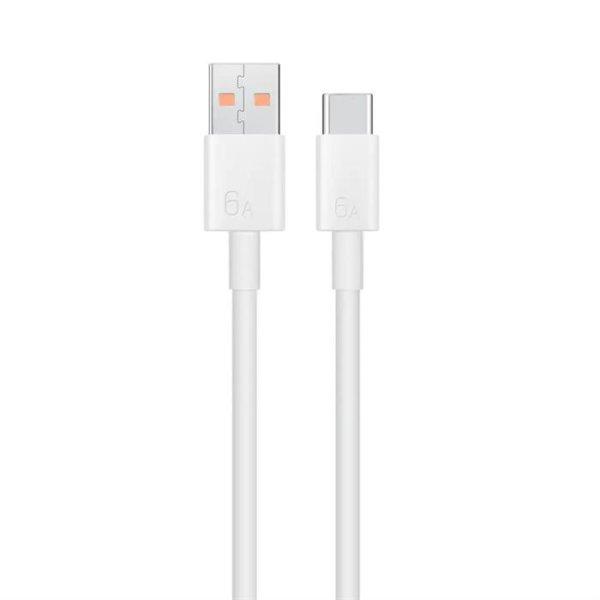 Huawei fehér gyári USB - Type-C gyorstöltő adatkábel 1m 6A (LX04072043)
(04072043)