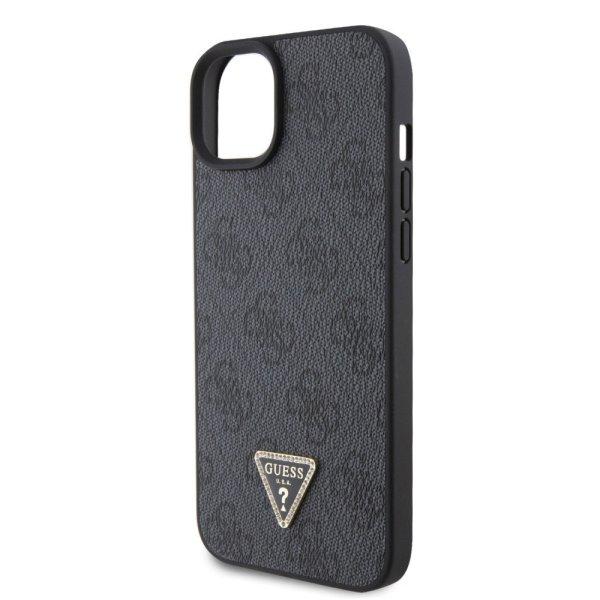 Guess Apple iPhone 16 (6.1) PU 4G Strass Triangle Metal Logo hátlapvédő tok
fekete (GUHCP16SP4TDPK)