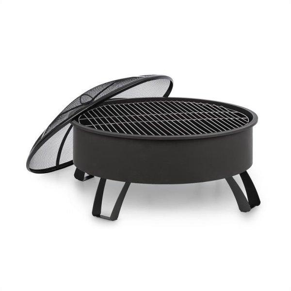 Blumfeldt Oreos, 2 az 1-ben tűzrakó tál és grillező, Ø 75 cm, szikrafogó,
Ø 68 cm grill, acél, fekete