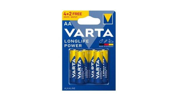 VARTA Longlife Power Alkáli Ceruza Elem AA B4+2