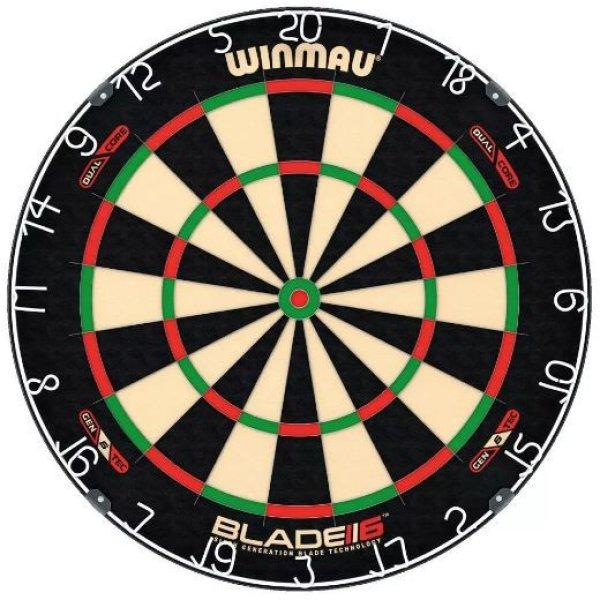 Darts tábla, Winmau BLADE 6 DUAL CORE, élezett dróttal, verseny minőségű,
sisalból