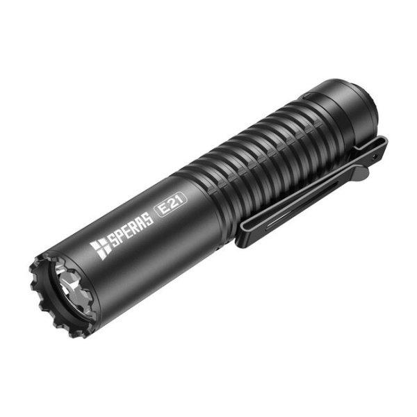 Speras Tactical újratölthető zseblámpa E21 EDC 2000LM, fekete