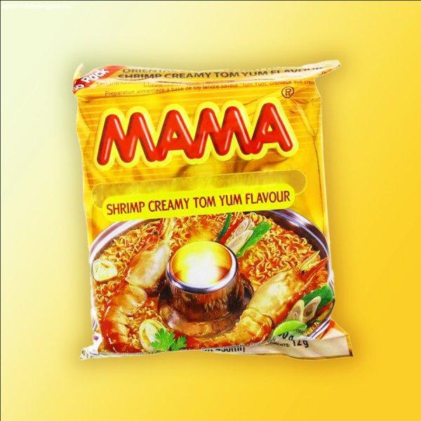 MAMA Instant Noodles Shrimp Creamy Tom Yum krémes Tom Yum leves rák
ízesítéssel 90g