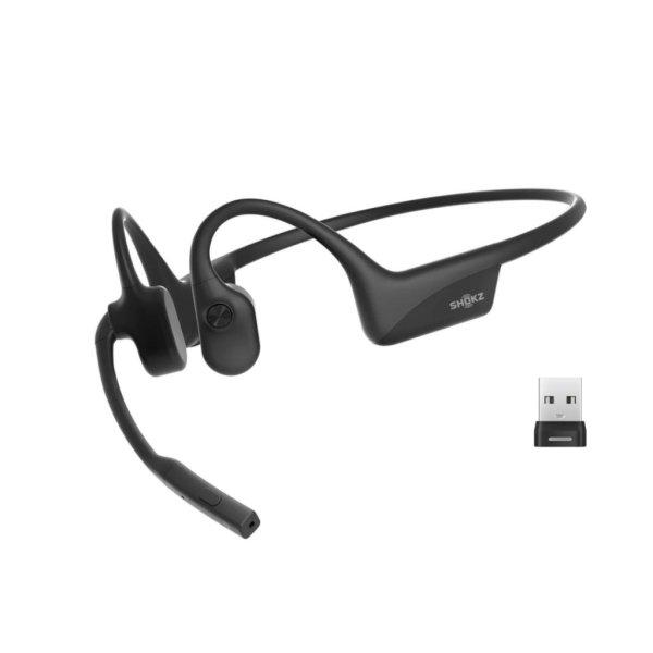 Shokz Opencomm2 UC 2025 Upgrade Wireless USB-A Headset Black