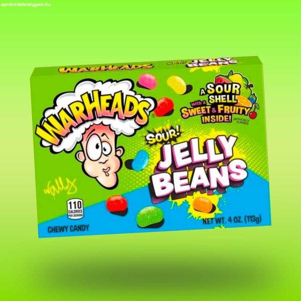 Warheads Jelly Beans savanyú-gyümölcsös drazsé 113g