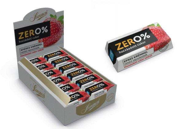 Szerencsi zero eper ízű krémmel töltött tejcsokoládé édesítőszerrel 21
g
