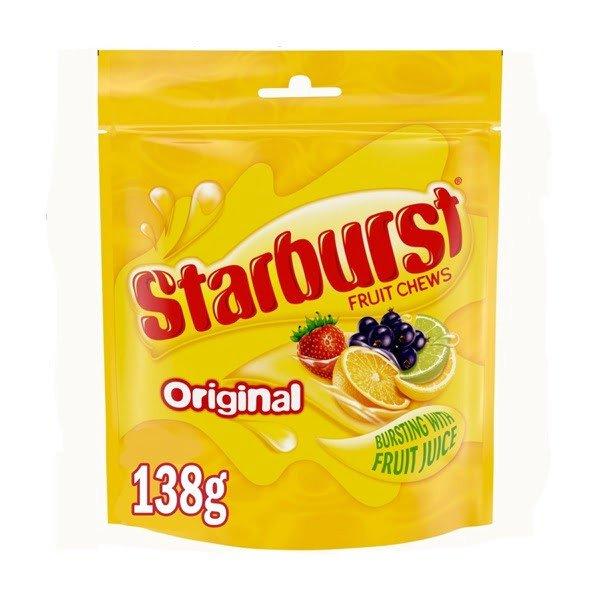 Starburst Fruit Chews Original vegán gyümölcsös ízű rágós cukorka 138g