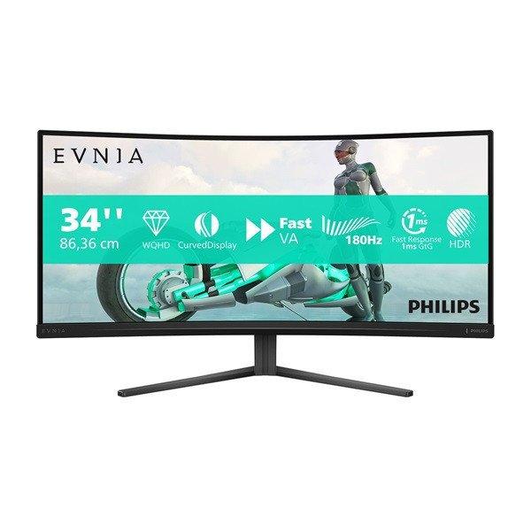 Philips EVNIA Ívelt Gaming 180Hz monitor 34", 34M2C3500L/00 3440x1440,
21:9, 0,03ms, 2xHDMI/DisplayPort