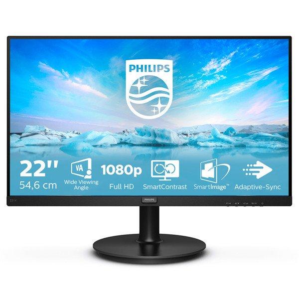 PHILIPS VA monitor 21.5" 221V8A, 1920x1080, 16:9, 250cd/m2, 4ms, VGA/HDMI,
hangszóró