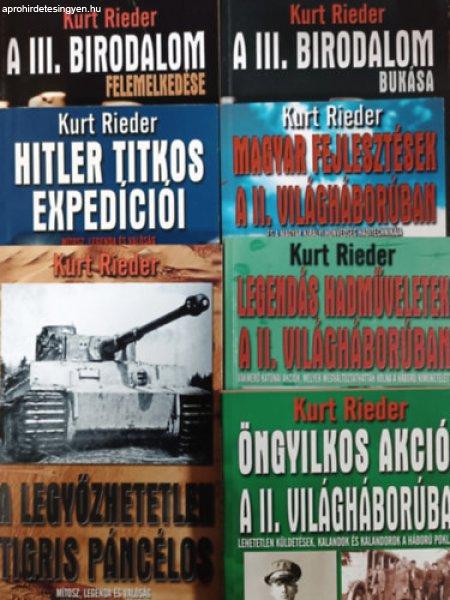 A III. Birodalom felemelkedése + A III. Birodalom bukása + Legendás
hadműveletek... + Öngyilkos akciók... + Magyar fejlesztések... + Hitler
titkos expedíciói + A legyőzhetetlen Tigris páncélos (7 kötet) - Kurt
Rieder