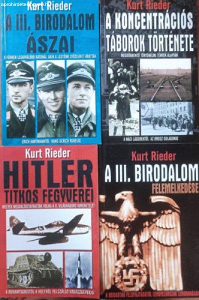 A koncentrációs táborok története + A III. Birodalom felemelkedése +
Hitler titkos fegyverei + A III. Birodalom ászai (4 kötet) - Kurt Reider