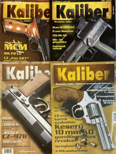 Kaliber szórványszámok 2001 - 1, 3, 5, 7 (4 szám) -