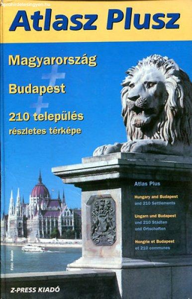 Atlasz Plusz-Magyarország + Budapest + 210 település részletes térképe -