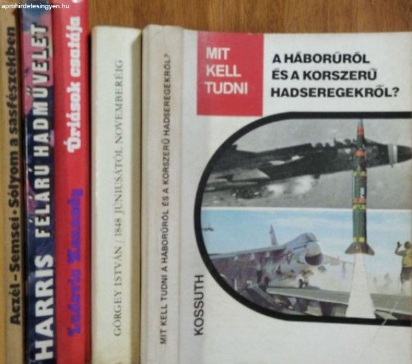 Katonai témájú könyvcsomag (5 kötet) - Aczél János-Semsei Jenő - Görgey
István - John Harris - Ludovic Kennedy - Serfőző László-Nagy István
György-Szentesi György