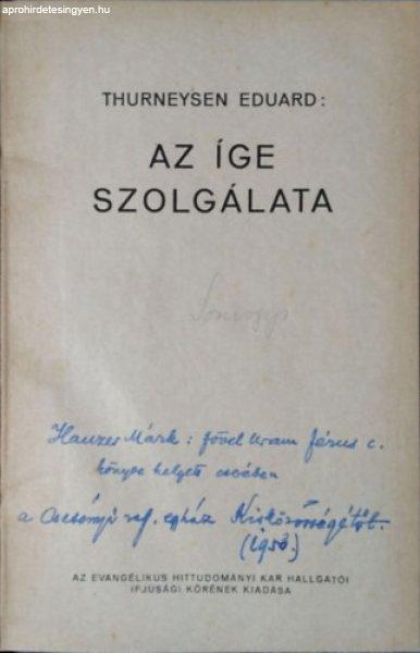 Az ige szolgálata - Eduard Thurneysen