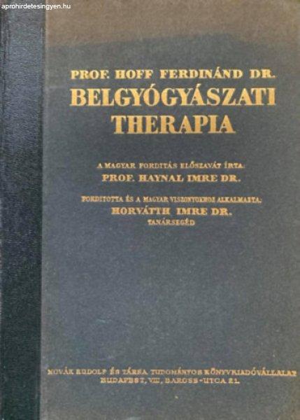 Belgyógyászati therapia - Hoff Ferdinánd dr.