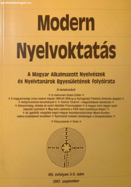 Modern Nyelvoktatás 2007. szeptember - XIII. évfolyam 2-3. szám -