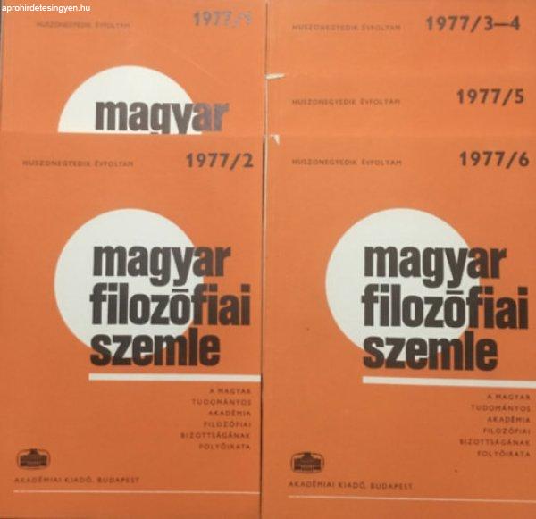 Magyar Filozófiai Szemle - A Magyar Tudományos Akadémia Filozófiai
Bizottságának folyóirata (Huszonegyedik évfolyam) 1977 / 1,2,3-4,5,6 (5
szám) - Balogh István (szerk.), Görgényi Ferenc (szerk.), Vereczkei Lajos
(szerk.)