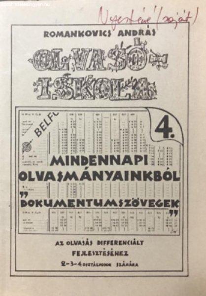 Mindennapi olvasmányainkból (OLVASÓISKOLA 4.) RO-904 - Romankovics András