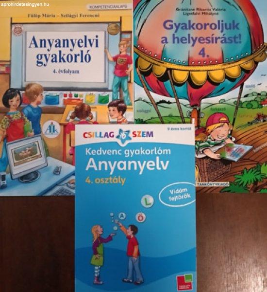 Anyanyelvi gyakorló 4. + Gyakoroljuk a helyesírást! 4. + Kedvenc gyakorlóm -
Anyanyelv 4. (3 kötet) -