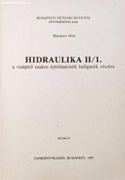 Hidraulika II/1 - Dr. Haszpra Ottó