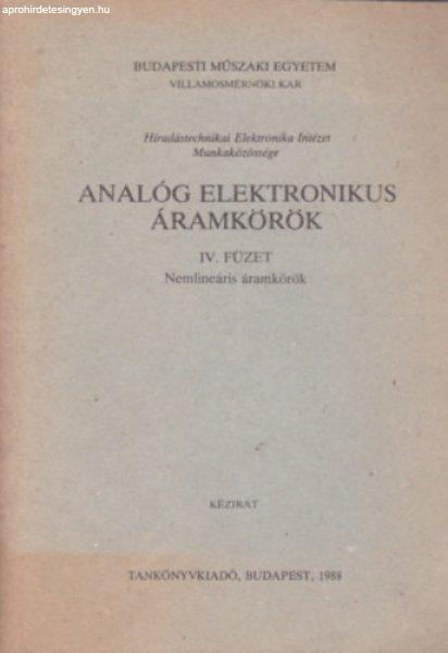 Analóg elektronikus áramkörök IV. - Nemlineáris áramkörök -