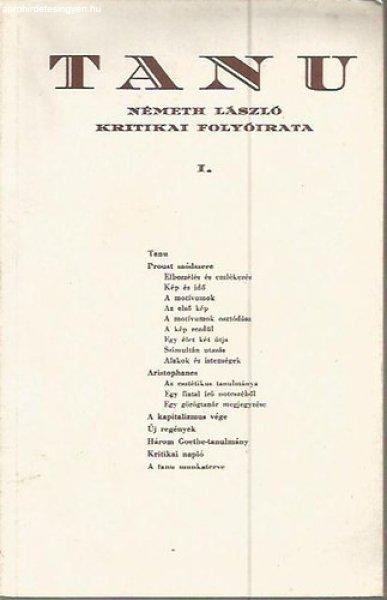 Tanu Németh László Kritikai Folyóirata 1935. I. (REPRINT) -