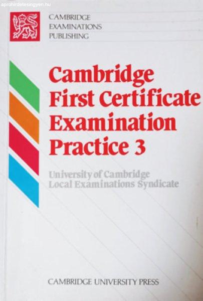 Cambridge First Certificate Examination Practice 3 -