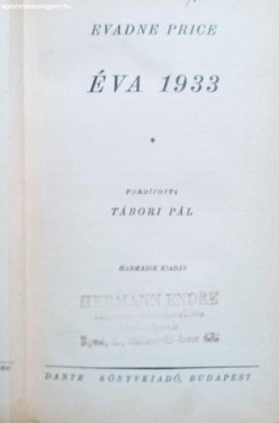 Éva 1933 - Evadne Price