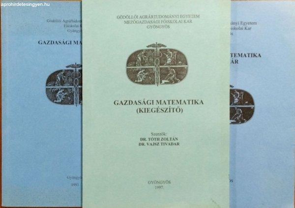 Gazdasági matematika + Gazdasági matematika példatár + Gazdasági matematika
(kiegészítő) (3 kötet) -