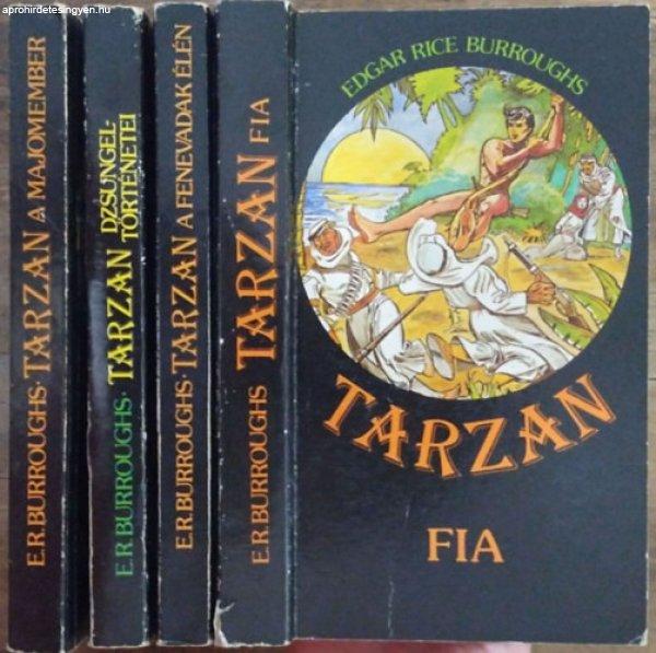 Tarzan, a majomember + Tarzan dzsungeltörténetei + Tarzan a fenevadak élén +
Tarzan fia (4 kötet) - Edgar Rice Burroughs