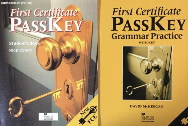 First Certificate Passkey Student's book + Grammar Prectice with key (2
kötet) - David McKeegan, Nick Kenny