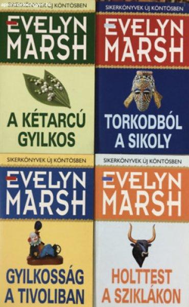 A kétarcú gyilkos + Torkodból a sikoly + Gyilkosság a tivoliban + Holttest a
sziklákon (4 kötet) - Evelyn Marsh