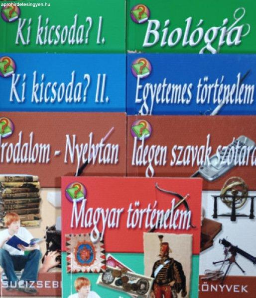 Ki kicsoda? I-II. - Biológia + Irodalom - Nyelvtan + Magyar történelem +
Egyetemes történelem + Idegen szavak szótára (7 kötet, Sulizsebkönyvek) -