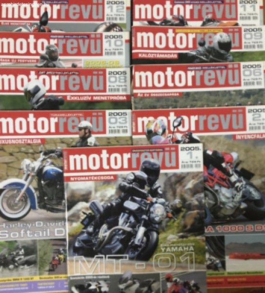 9 db Motorrevű magazin, szórványszámok - A vezető motoros magazin (2005/01,
02, 03, 06, 08, 09, 10, 11, 12) -