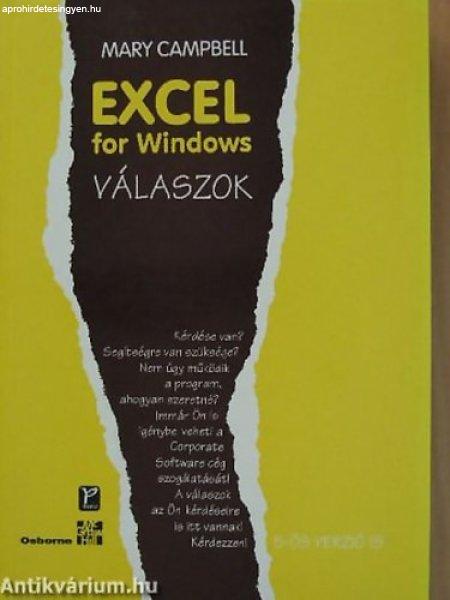 Excel for Windows válaszok - Mary Campbell