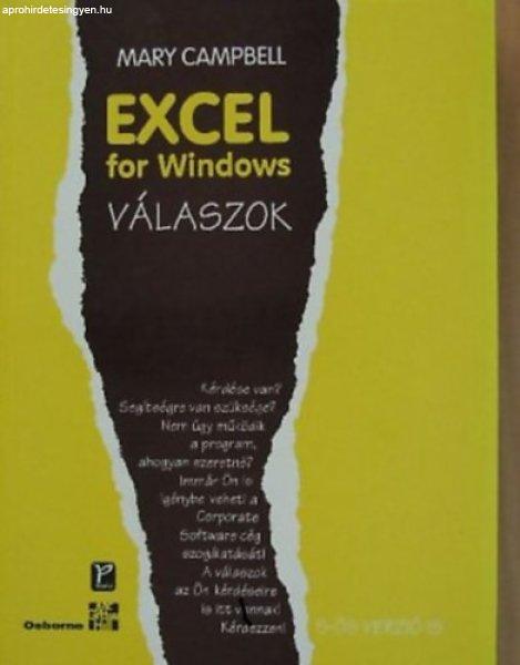 Excel for Windows válaszok - Mary Campbell