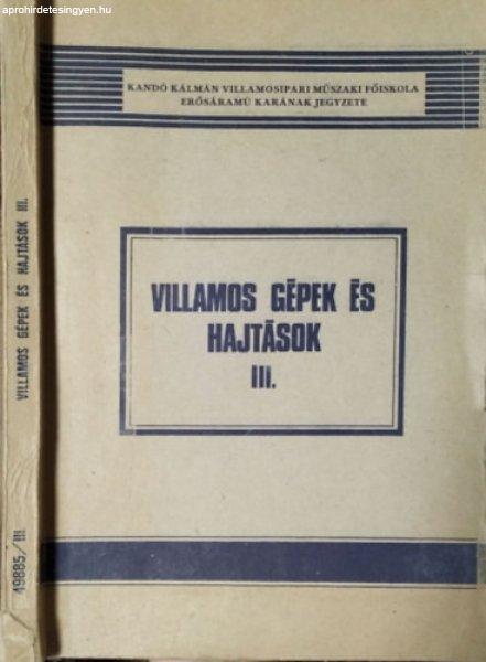 Villamos gépek és hajtások III. - Uray Vilmos