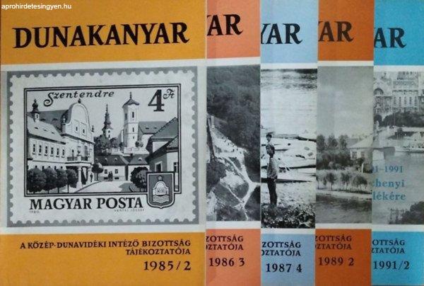 Dunakanyar - 1985/2., 1986/3., 1987/4., 1989/2., 1991/2. (5 lapszám) - Csányi
Lóránd (fel. szerk.)