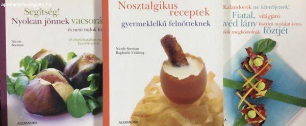 Segítség! Nyolcan jönnek vacsorára, ...… + Nosztalgikus receptek... +
Fiatal, világjáró svéd lány kísérleti... (3 kötet) - Nicole Seeman,
Nicole Seeman - Raphaéle Vidaling, Viveka Sandklef