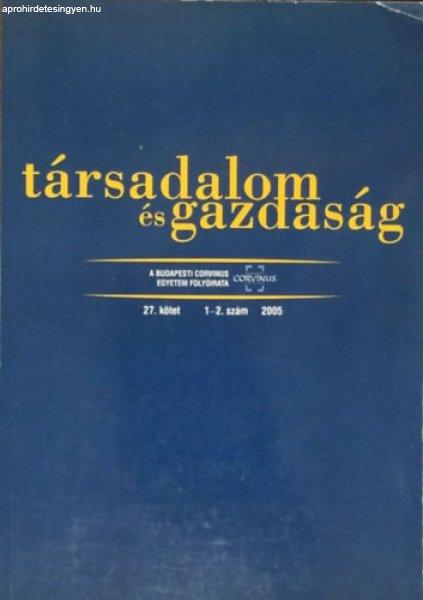 Társadalom és Gazdaság, 2005/1-2. szám - Temesi József (főszerk.)