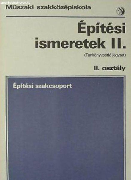 Építési ismeretek II. (tankönyvpótló jegyzet) - Seffer József