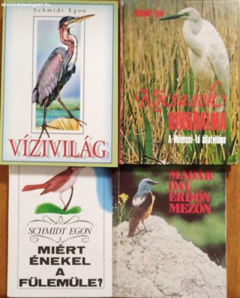 Kócsagok birodalma + Madárdal erdőn-mezőn + Miért énekel a fülemüle? +
Vízivilág (4 kötet) - Schmidt Egon