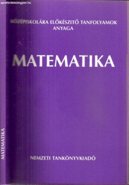 Középiskolára előkészítő tanfolyamok anyaga - Matematika (Msz:8059/2) -
Rohovszky Rudolf