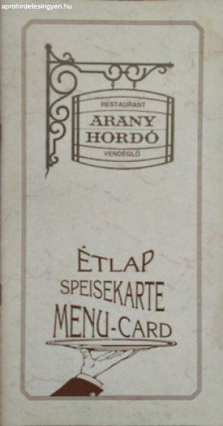 Arany Hordó vendéglő - Étlap -