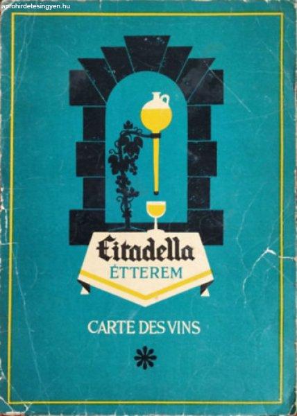 Citadella étterem - Étlap és itallap (1971) -