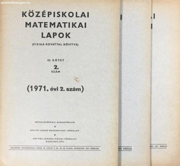 Középiskolai matematikai lapok (fizika rovattal bővítve) - 42. kötet - 2-4.
szám (3 kötet) - Művelődésügyi Minisztérium